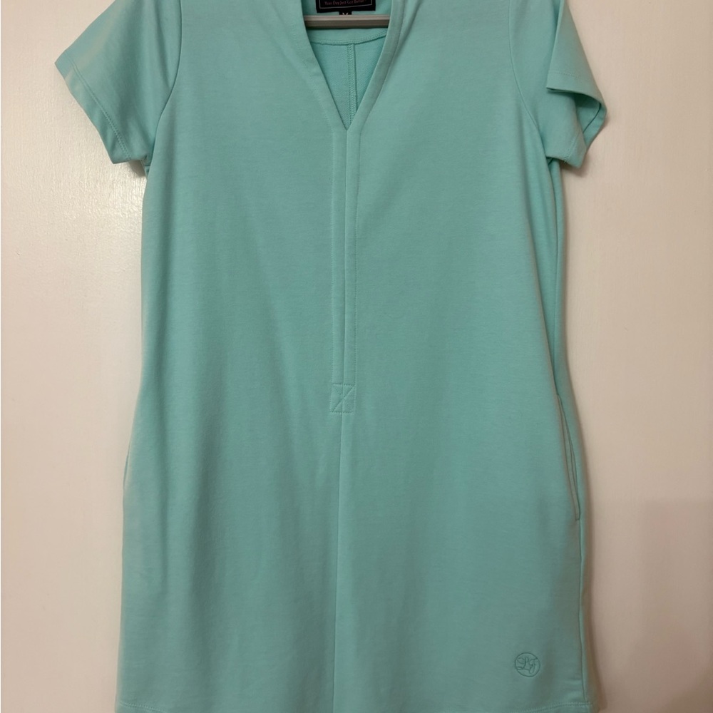 Lauren James Aqua Short Sleeve Dress